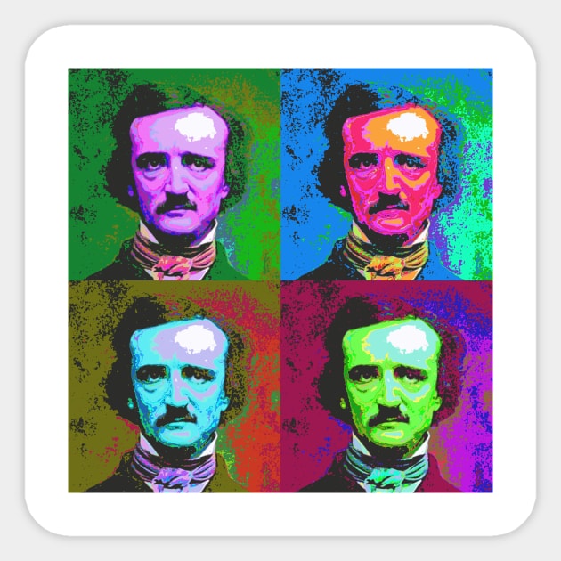 Pop Art - Edgar Allan Poe Sticker by Naves